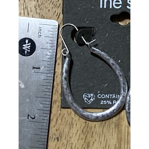 The Sak Silver Tone U-Shaped Loop Earrings – Boho Dangle NWT - Picture 3 of 3